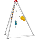 Camp Safety Equipment: VEVOR Confined Space Tripod Kit, 2600 lbs Winch, Confined Space Tripod 8' Legs and 98' Cable, Confined Space Rescue Tripod 32.8' Fall Protection, Harness, Storage Bag for Traditional Confined Spaces