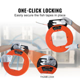 Power & Electrical Supplies: VEVOR Fish Tape, 38.1 m Length, 4.5 mm, PET Wire Puller with Optimized Housing and Handle, Easy-to-Use Cable Puller Tool, Flexible Wire Fishing Tools for Walls and Electrical Conduit, Non-Conductive
