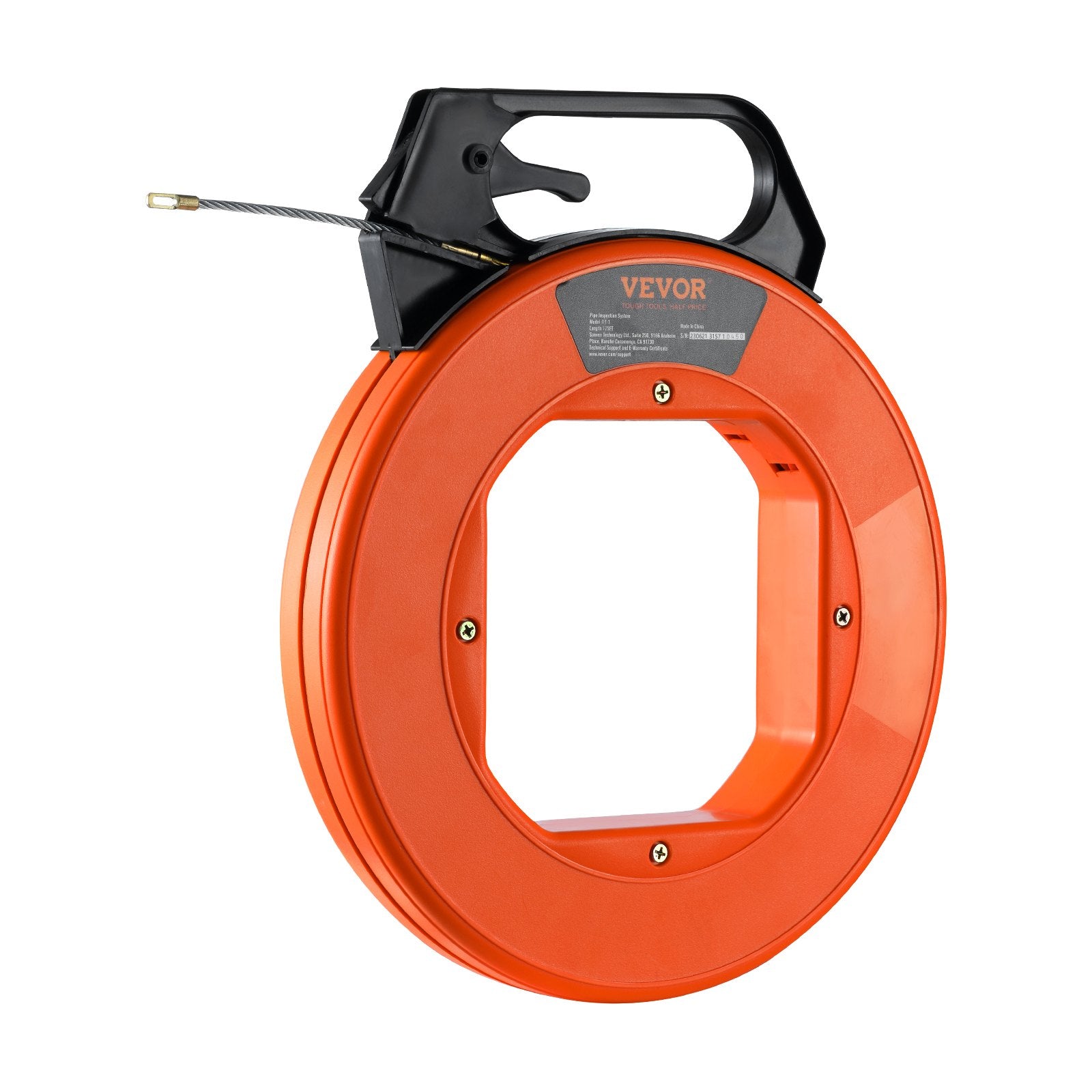 Power & Electrical Supplies: VEVOR Fish Tape, 38.1 m Length, 4.5 mm, PET Wire Puller with Optimized Housing and Handle, Easy-to-Use Cable Puller Tool, Flexible Wire Fishing Tools for Walls and Electrical Conduit, Non-Conductive