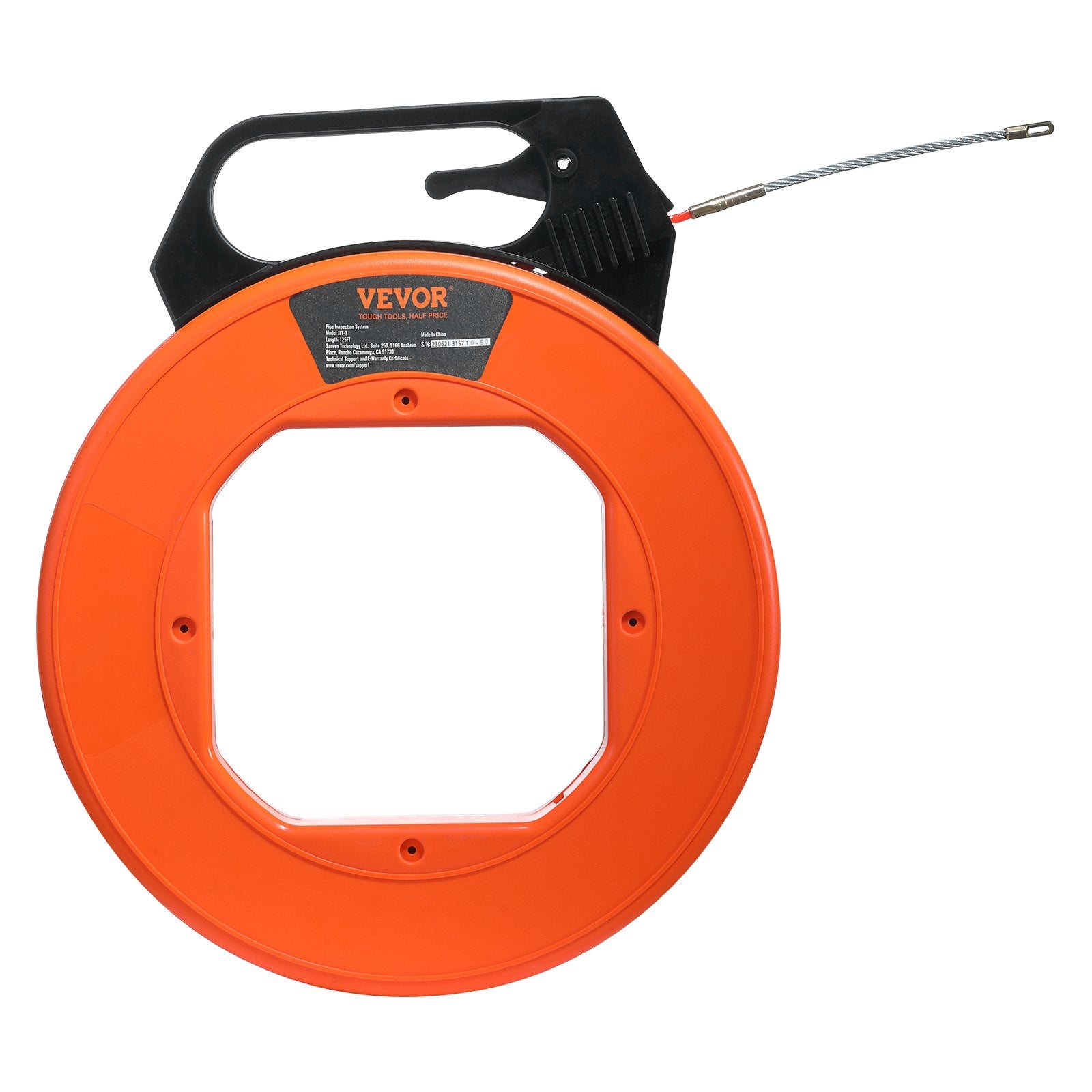 Power & Electrical Supplies: VEVOR Fish Tape, 38.1 m Length, 4.5 mm, PET Wire Puller with Optimized Housing and Handle, Easy-to-Use Cable Puller Tool, Flexible Wire Fishing Tools for Walls and Electrical Conduit, Non-Conductive