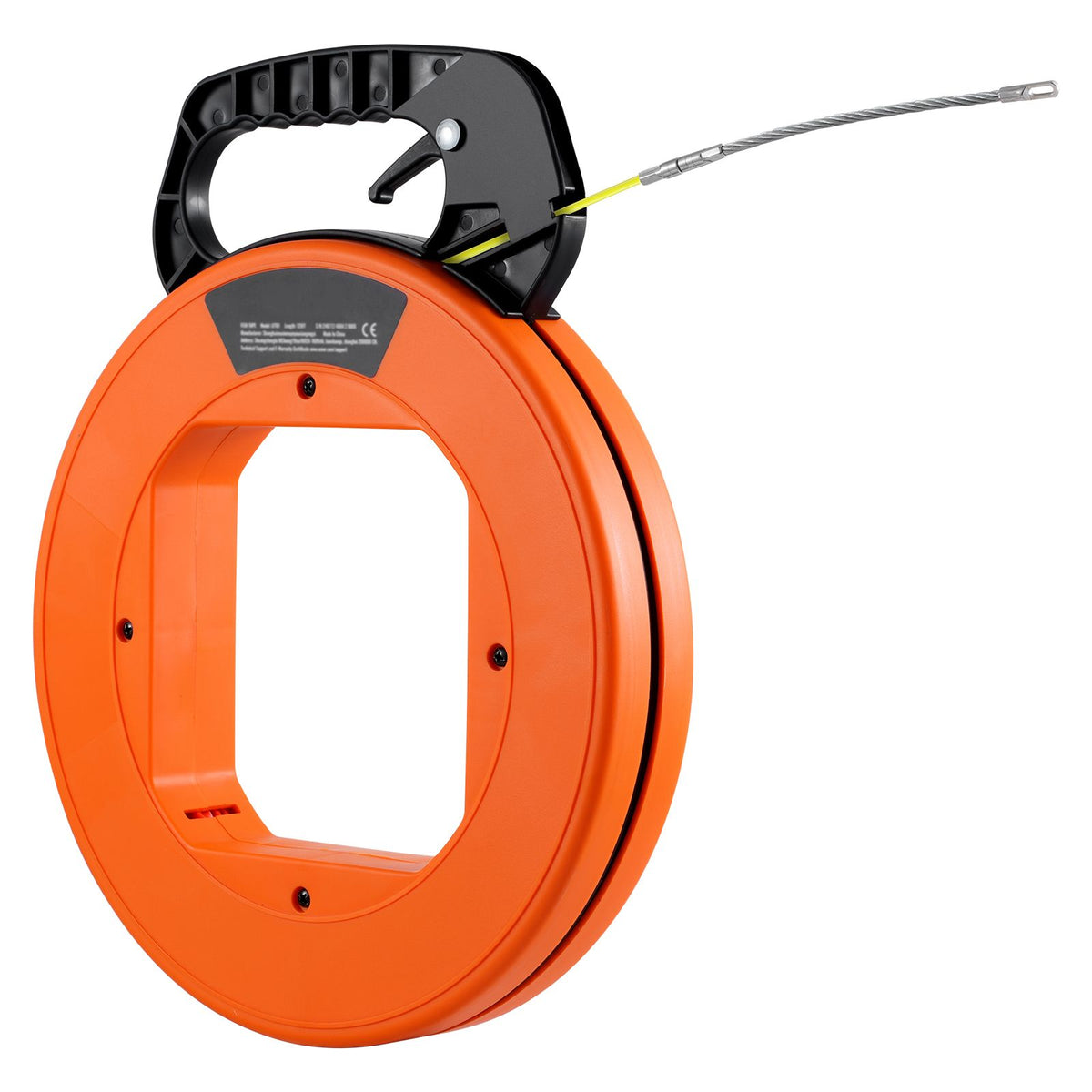 Fish Tape, 30.5 m, 4.2 mm, Fiberglass Wire Puller with Optimized Housing and Handle, Easy-to-Use Cable Puller Tool, Flexible Wire Fishing Tools for Wall and Electrical Conduit, Non-Conductive