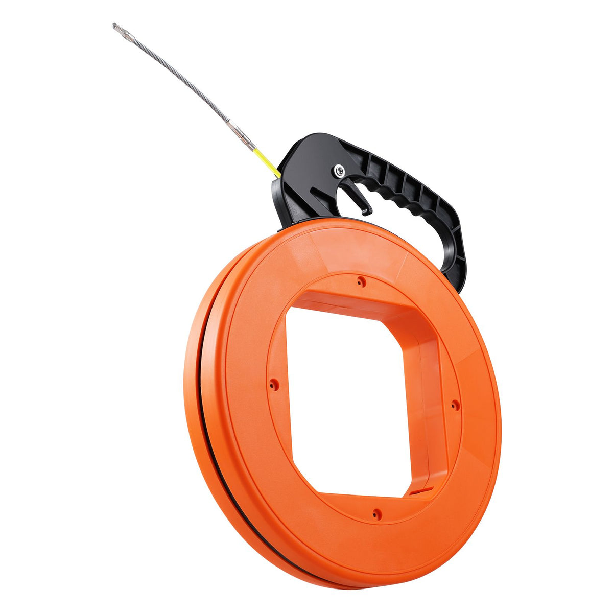 Fish Tape, 30.5 m, 4.2 mm, Fiberglass Wire Puller with Optimized Housing and Handle, Easy-to-Use Cable Puller Tool, Flexible Wire Fishing Tools for Wall and Electrical Conduit, Non-Conductive