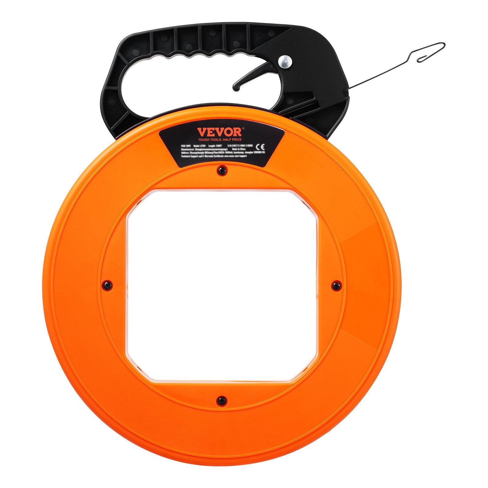 Power & Electrical Supplies: VEVOR Fish Tape, 36.58 m, 3 mm, Steel Wire Puller with Optimized Housing and Handle, Easy-to-Use Cable Puller Tool, Flexible Wire Fishing Tools for Walls and Electrical Conduit, Non-Conductive