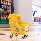 Commercial Cleaning Equipment: VEVOR Mop Bucket with Wringer, 26 Qt. Commercial Mop Bucket with Side Press Wringer, Side-Press Mop Bucket and Wringer Combo on Wheels, for Professional/Industrial/Business Floor Cleaning, Yellow