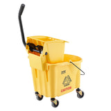 Commercial Cleaning Equipment: VEVOR Mop Bucket with Wringer, 26 Qt. Commercial Mop Bucket with Side Press Wringer, Side-Press Mop Bucket and Wringer Combo on Wheels, for Professional/Industrial/Business Floor Cleaning, Yellow