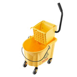 Commercial Cleaning Equipment: VEVOR Mop Bucket with Wringer, 26 Qt. Commercial Mop Bucket with Side Press Wringer, Side-Press Mop Bucket and Wringer Combo on Wheels, for Professional/Industrial/Business Floor Cleaning, Yellow