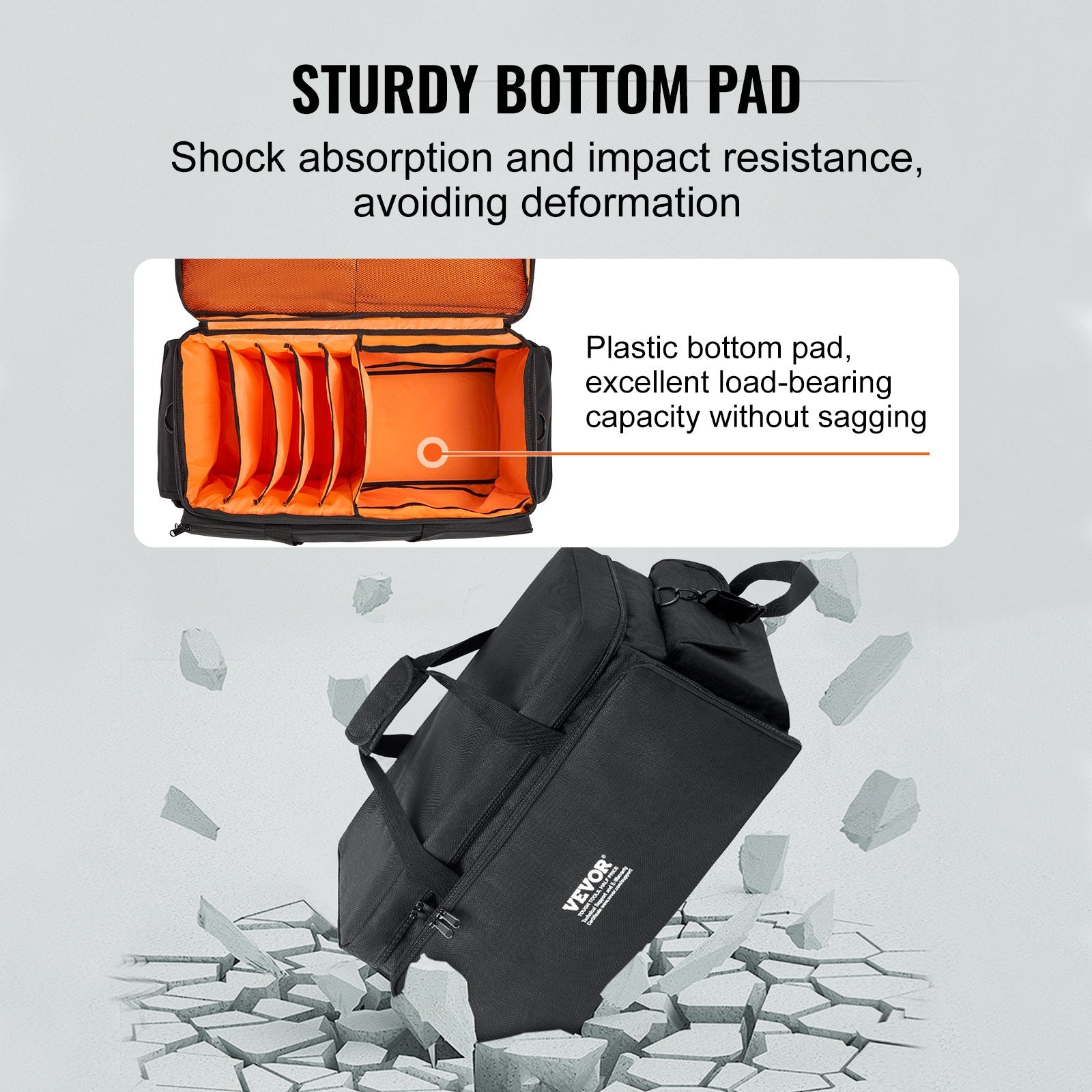 Cat Carriers & Crates: VEVOR DJ Cable File Bag, 1200D Oxford Fabric, DJ Gig Bag with 9 Detachable Divider 4.92 ft Padded Shoulder Strap Plastic Bottom Pad, 600 x 300 x 325 mm DJ Wire Bag for DJ Gear Musical Accessories