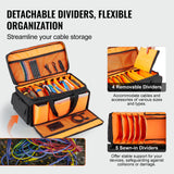 Cat Carriers & Crates: VEVOR DJ Cable File Bag, 1200D Oxford Fabric, DJ Gig Bag with 9 Detachable Divider 4.92 ft Padded Shoulder Strap Plastic Bottom Pad, 600 x 300 x 325 mm DJ Wire Bag for DJ Gear Musical Accessories