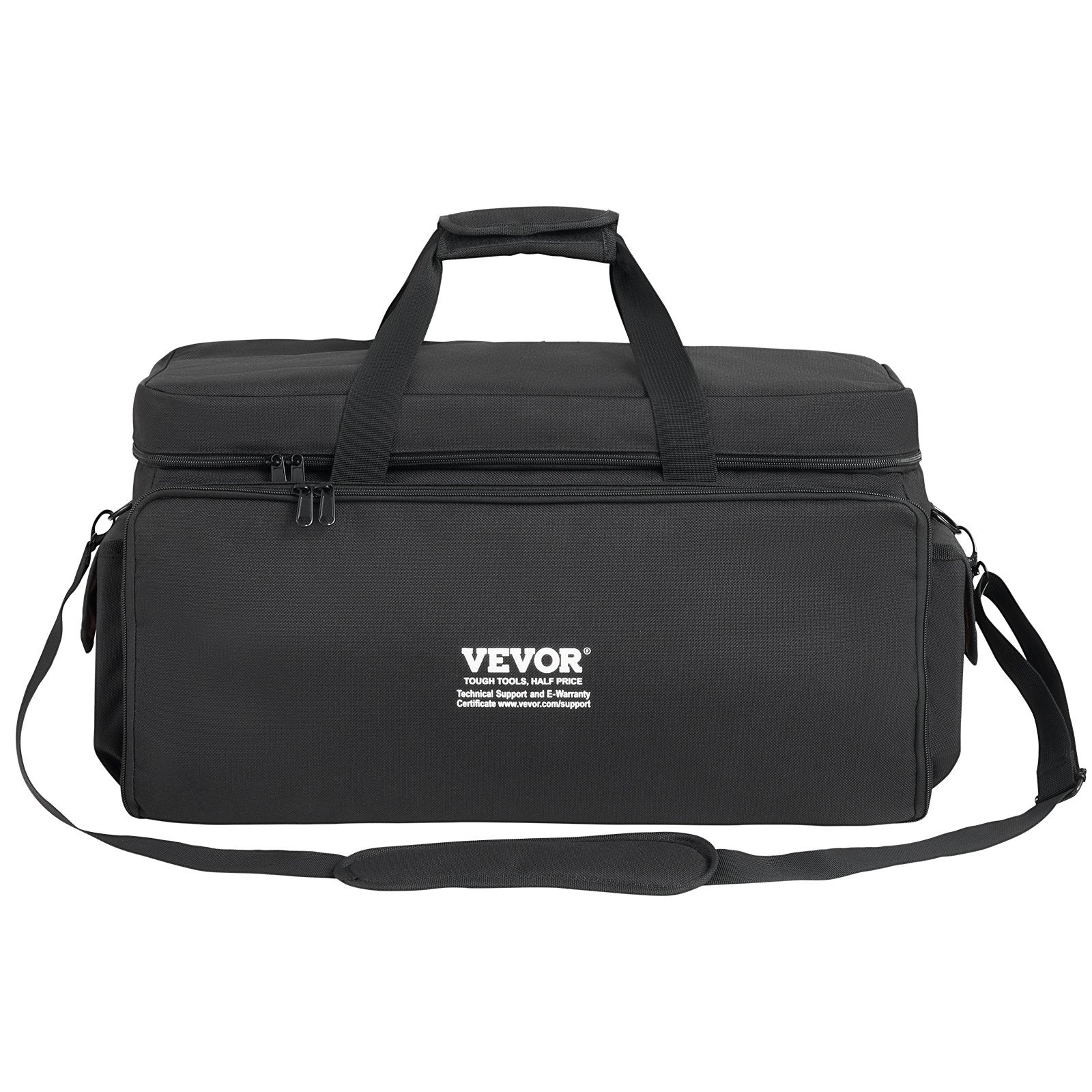 Cat Carriers & Crates: VEVOR DJ Cable File Bag, 1200D Oxford Fabric, DJ Gig Bag with 9 Detachable Divider 4.92 ft Padded Shoulder Strap Plastic Bottom Pad, 600 x 300 x 325 mm DJ Wire Bag for DJ Gear Musical Accessories