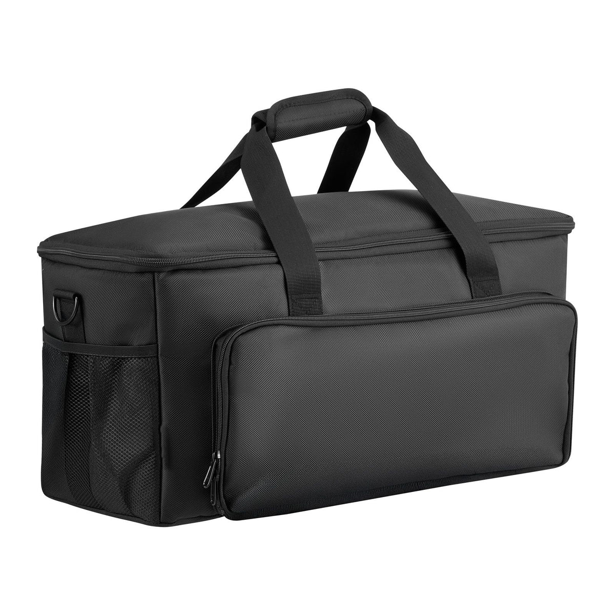 Rolling DJ Cable Bag, 1680D, Padded File Gig Bag with Wheels, 6 Detachable Divider, Travel Storage Music Gear Case, for Professional DJ Gear, Musical Instrument and Accessories, Sound Equipment