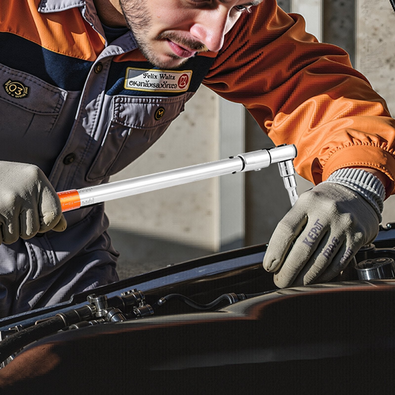 Chainsaws: VEVOR Adjustable Click Torque Wrench, 1/2 Inch Drive, 20-160 lbf-ft/27.1-216.8 N.m, Dual-direction and Dual Range Scales, 72-Tooth, ±2% Precision, with Adapter Interchangeable Jaw and Ratchet Head