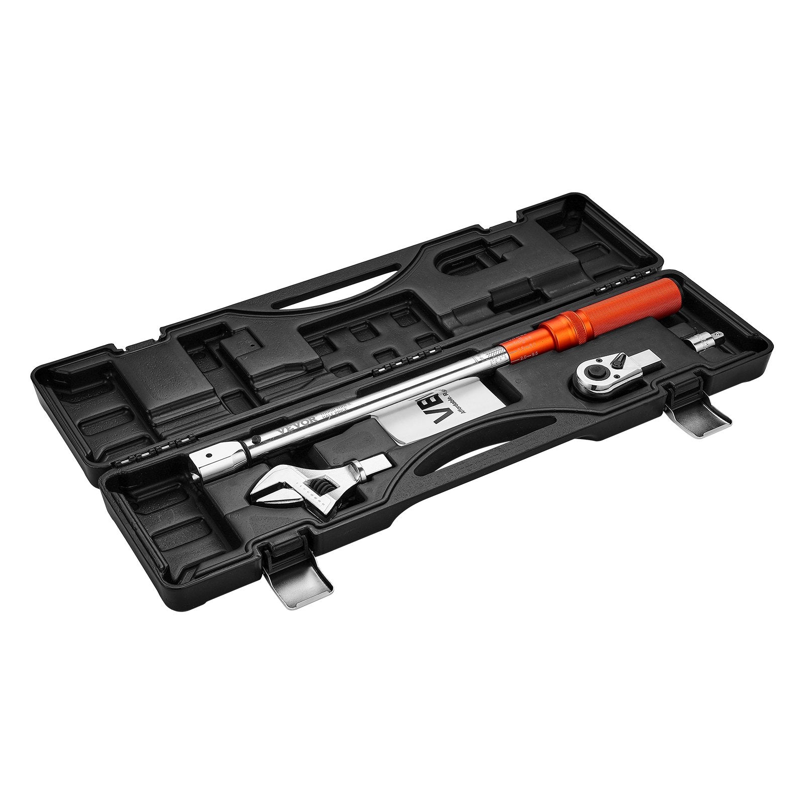 Chainsaws: VEVOR Adjustable Click Torque Wrench, 1/2 Inch Drive, 20-160 lbf-ft/27.1-216.8 N.m, Dual-direction and Dual Range Scales, 72-Tooth, ±2% Precision, with Adapter Interchangeable Jaw and Ratchet Head