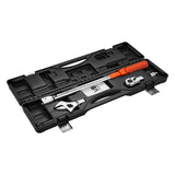 Chainsaws: VEVOR Adjustable Click Torque Wrench, 1/2 Inch Drive, 20-160 lbf-ft/27.1-216.8 N.m, Dual-direction and Dual Range Scales, 72-Tooth, ±2% Precision, with Adapter Interchangeable Jaw and Ratchet Head