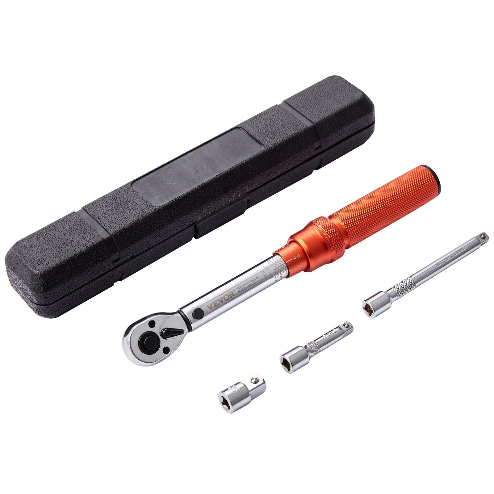 Tool Sockets: VEVOR Torque Wrench Adjustable Torque Wrench 1/4" Drive 20-200in.lb/2.3-23Nm