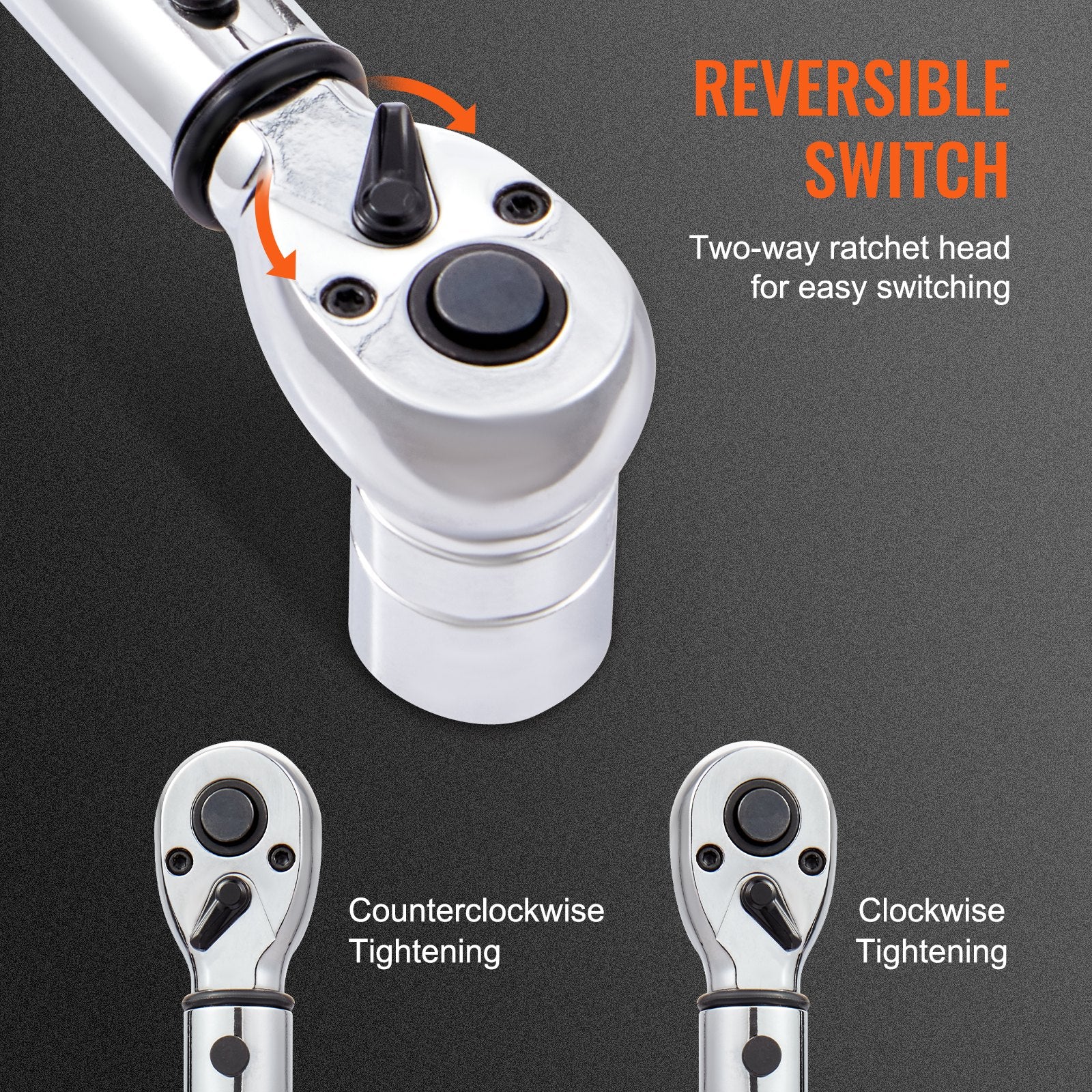 Fence & Gate Accessories: VEVOR Torque Wrench Adjustable Torque Wrench 1/2" Drive 10-150ft.lb/14-204n.m
