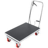 Mobility & Accessibility: VEVOR Hydraulic Lift Table Cart, 500lbs Capacity 28.5" Lifting Height, Manual Single Scissor Lift Table with 4 Wheels and Non-slip Pad, Hydraulic Scissor Cart for Material Handling, Gray