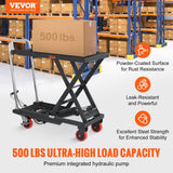 Mobility & Accessibility: VEVOR Hydraulic Lift Table Cart, 330lbs Capacity 28.5" Lifting Height, Manual Single Scissor Lift Table with 4 Wheels and Non-slip Pad, Hydraulic Scissor Cart for Material Handling, Black