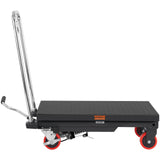 Mobility & Accessibility: VEVOR Hydraulic Lift Table Cart, 330lbs Capacity 28.5" Lifting Height, Manual Single Scissor Lift Table with 4 Wheels and Non-slip Pad, Hydraulic Scissor Cart for Material Handling, Black