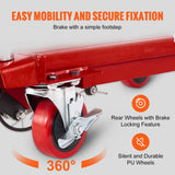 Mobility & Accessibility: VEVOR Hydraulic Lift Table Cart, 330lbs Capacity 28.5" Lifting Height, Manual Single Scissor Lift Table with 4 Wheels and Non-slip Pad, Hydraulic Scissor Cart for Material Handling, Red