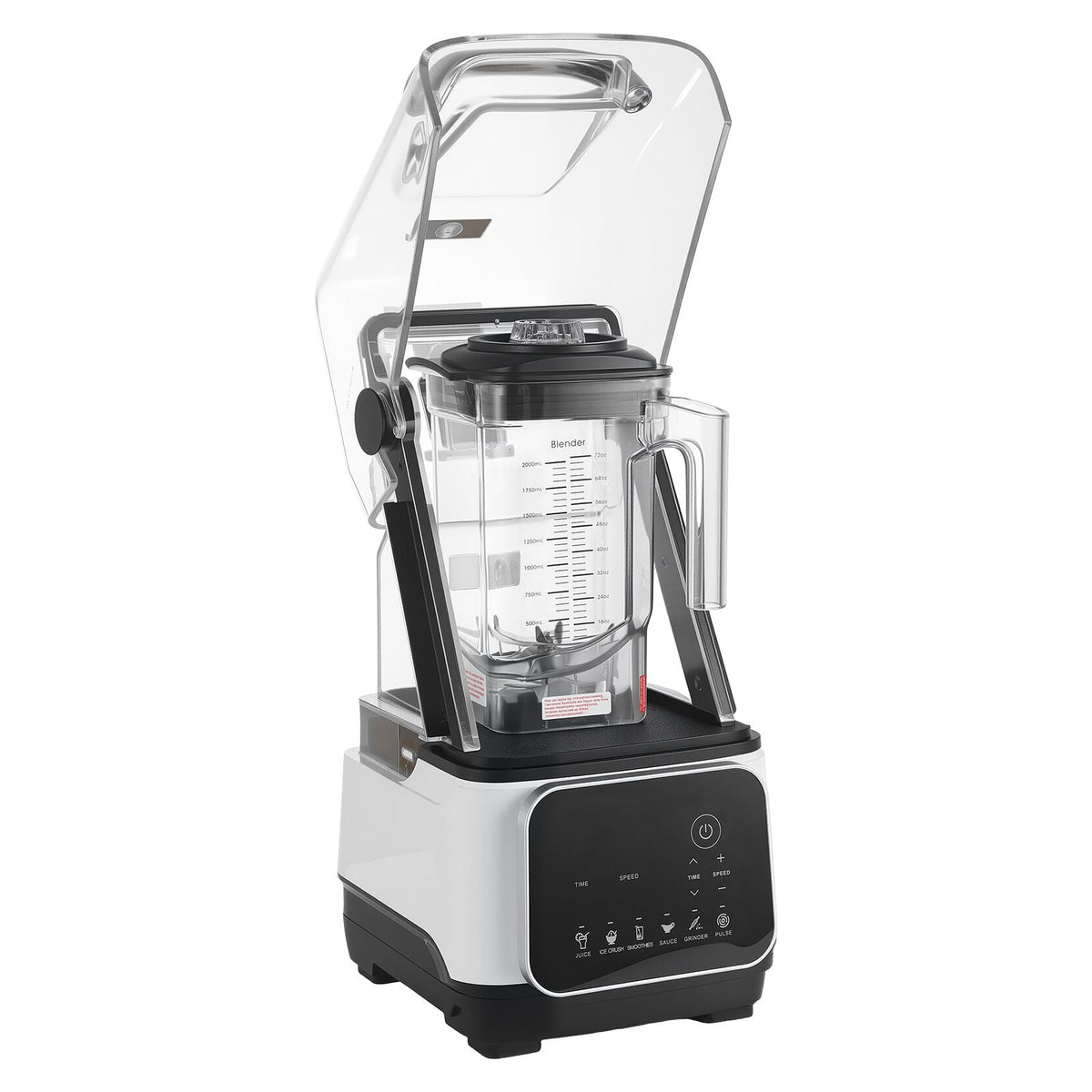 Blender, 2L Professional Countertop Blenders with Shield, 2200W 26000RPM Kitchen Food Processor Combo, Self-Cleaning, Speed Adjustable, 6 Preset Menu for Smoothies, Ice Crushing, Puree, White