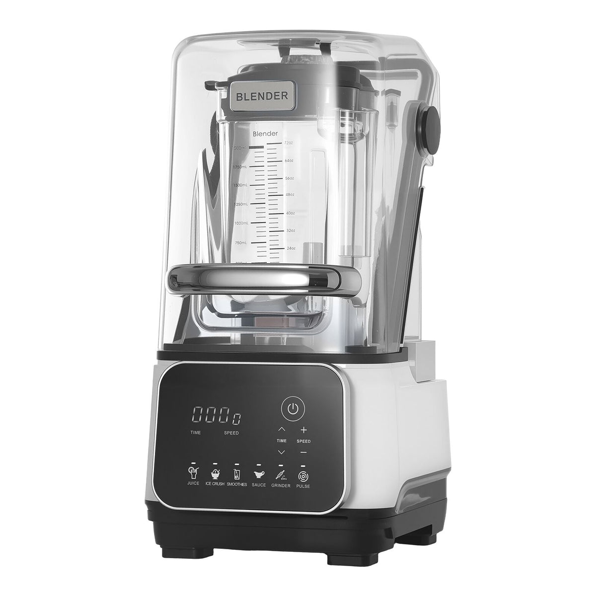 Blender, 2L Professional Countertop Blenders with Shield, 2200W 26000RPM Kitchen Food Processor Combo, Self-Cleaning, Speed Adjustable, 6 Preset Menu for Smoothies, Ice Crushing, Puree, White