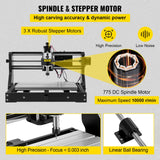 Hand Tools: VEVOR CNC 3018 Pro CNC 3018 300×180×45 mm CNC Machine GRBL Control Mini Engraver with Offline Controller 3 Axis Engraving Machine for Carving Milling Plastic, Acrylic, PVC and Wood