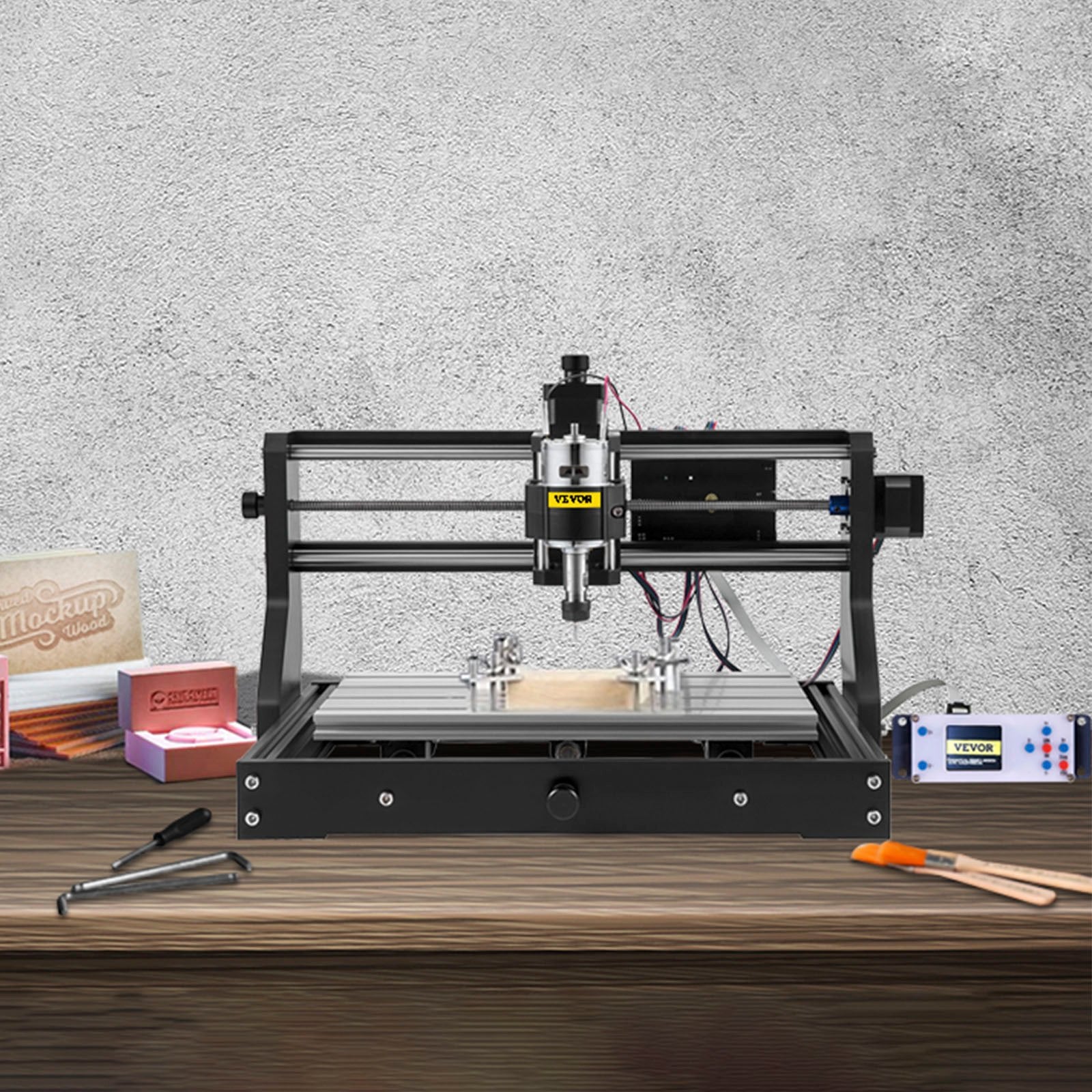 Hand Tools: VEVOR CNC 3018 Pro CNC 3018 300×180×45 mm CNC Machine GRBL Control Mini Engraver with Offline Controller 3 Axis Engraving Machine for Carving Milling Plastic, Acrylic, PVC and Wood