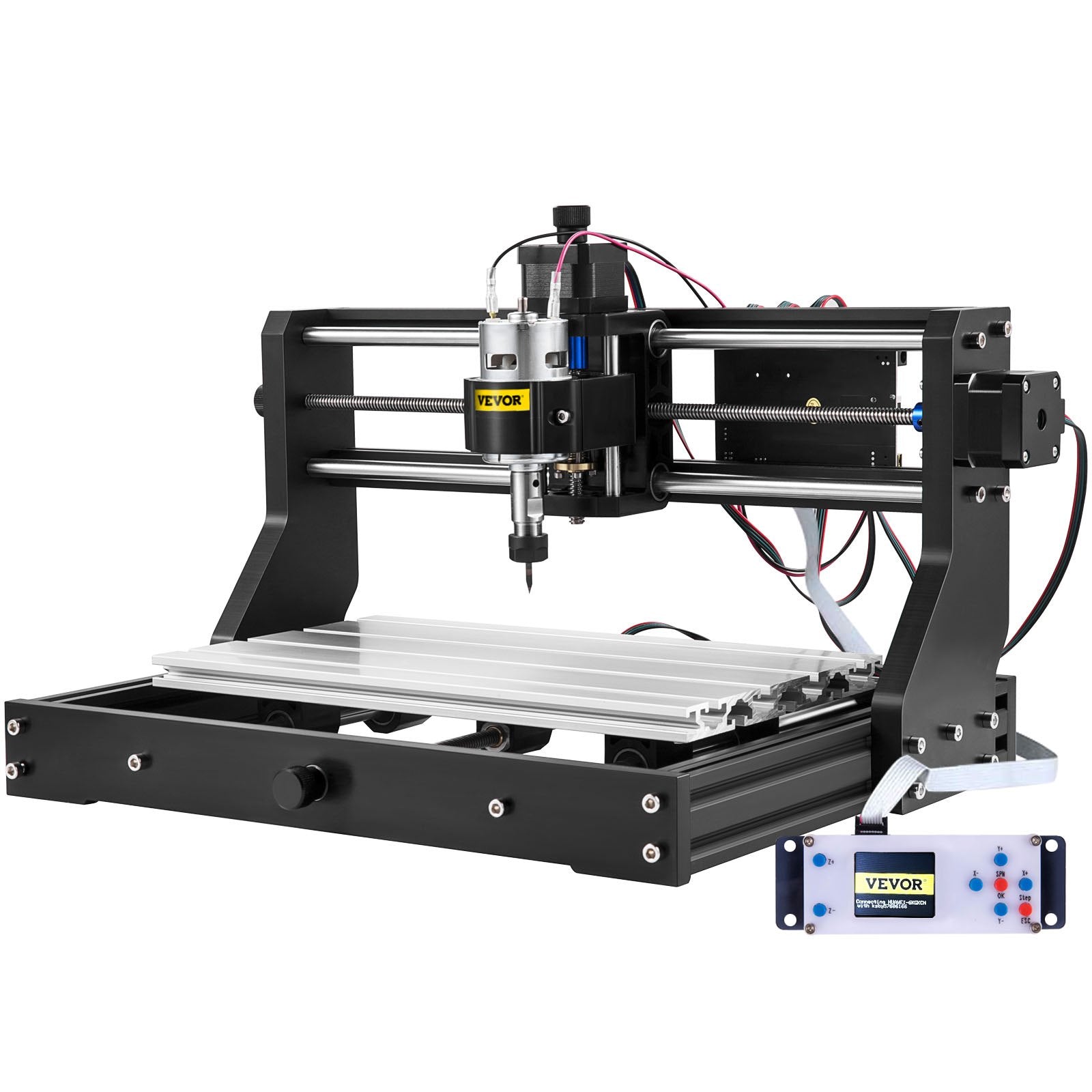 Hand Tools: VEVOR CNC 3018 Pro CNC 3018 300×180×45 mm CNC Machine GRBL Control Mini Engraver with Offline Controller 3 Axis Engraving Machine for Carving Milling Plastic, Acrylic, PVC and Wood