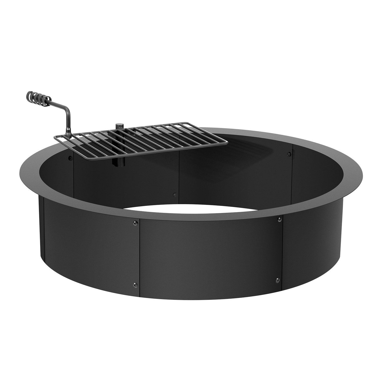 Pool Covers & Accessories: VEVOR Fire Pit Ring, Fire Pit Insert with Barbecue Fire Ring, 35-In Outer/31-In Inner Diameter, 8.5in Height, Carbon Steel Liner DIY Campfire Ring above/In-Ground, for Outdoor Camping, Bonfires
