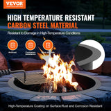 Pool Covers & Accessories: VEVOR Fire Pit Ring, Fire Pit Insert with Barbecue Fire Ring, 35-In Outer/31-In Inner Diameter, 8.5in Height, Carbon Steel Liner DIY Campfire Ring above/In-Ground, for Outdoor Camping, Bonfires