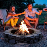 Pool Covers & Accessories: VEVOR Fire Pit Ring, Fire Pit Insert with Barbecue Fire Ring, 35-In Outer/31-In Inner Diameter, 8.5in Height, Carbon Steel Liner DIY Campfire Ring above/In-Ground, for Outdoor Camping, Bonfires