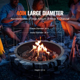 Pool Covers & Accessories: VEVOR Fire Pit Ring, Fire Pit Insert with Barbecue Fire Ring, 40-In Outer/36-In Inner Diameter, 8.5in Height, Carbon Steel Liner DIY Campfire Ring above/In-Ground, for Outdoor Camping, Bonfires