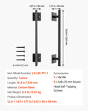Fence & Gate Accessories: VEVOR Barn Door Handle, 320 mm Rustic Fence Gate Handle, Rust-Resistant Coating, Heavy Duty Carbon Steel Outdoor Gate Handles, Easy to Install, Metal Sliding Door Pulls for Garage Shed Closet Pantry