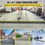 Automotive Repair & Speciality Tools: VEVOR Cable Protector Ramp, 5 Packs 2 Channels Speed Bump Hump, Rubber Modular Speed Bump Rated 11000 LBS Load Capacity, Protective Wire Cord Ramp Driveway Rubber Traffic Speed Bumps Cable Protector