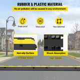 Automotive Repair & Speciality Tools: VEVOR Cable Protector Ramp, 5 Packs 2 Channels Speed Bump Hump, Rubber Modular Speed Bump Rated 11000 LBS Load Capacity, Protective Wire Cord Ramp Driveway Rubber Traffic Speed Bumps Cable Protector