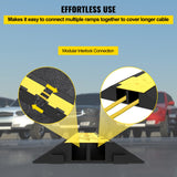 Automotive Repair & Speciality Tools: VEVOR Cable Protector Ramp, 5 Packs 2 Channels Speed Bump Hump, Rubber Modular Speed Bump Rated 11000 LBS Load Capacity, Protective Wire Cord Ramp Driveway Rubber Traffic Speed Bumps Cable Protector