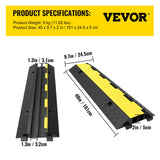 Automotive Repair & Speciality Tools: VEVOR Cable Protector Ramp, 5 Packs 2 Channels Speed Bump Hump, Rubber Modular Speed Bump Rated 11000 LBS Load Capacity, Protective Wire Cord Ramp Driveway Rubber Traffic Speed Bumps Cable Protector