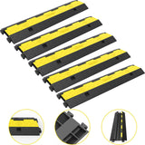 Automotive Repair & Speciality Tools: VEVOR Cable Protector Ramp, 5 Packs 2 Channels Speed Bump Hump, Rubber Modular Speed Bump Rated 11000 LBS Load Capacity, Protective Wire Cord Ramp Driveway Rubber Traffic Speed Bumps Cable Protector