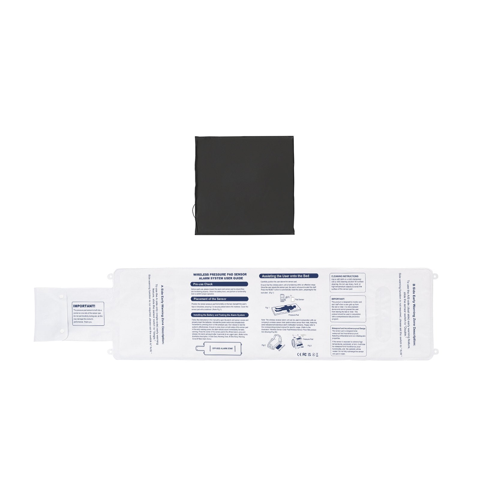 Automotive Repair & Speciality Tools: VEVOR Early Alert Bed Alarm System Wireless Bed and Chair Sensor Pad with Pager