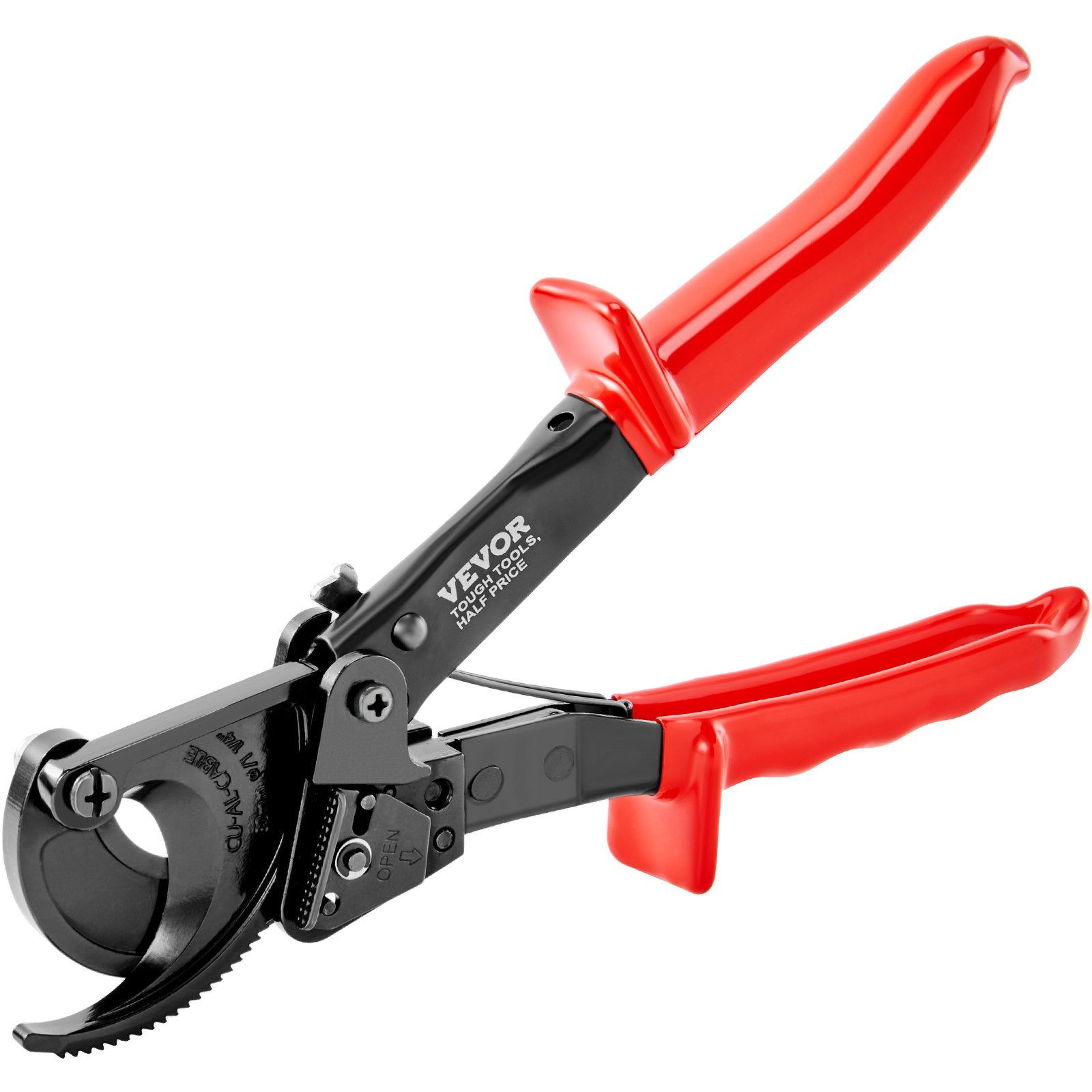 Cutters: VEVOR Ratcheting Cable Cutter, 250mm Ratchet Wire and Cable Cutter, Cut up to 240 mm², with Comfortable Grip Handles, Easy to Use Quick-Release Lever, Silicon-Manganese Spring Steel Blade