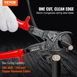 Cutters: VEVOR Ratcheting Cable Cutter, 250mm Ratchet Wire and Cable Cutter, Cut up to 240 mm², with Comfortable Grip Handles, Easy to Use Quick-Release Lever, Silicon-Manganese Spring Steel Blade