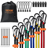 Automotive Repair & Speciality Tools: VEVOR 30 Pcs Bungee Cords Set 8mm Heavy Duty Bungee Straps with Steel Carabiners
