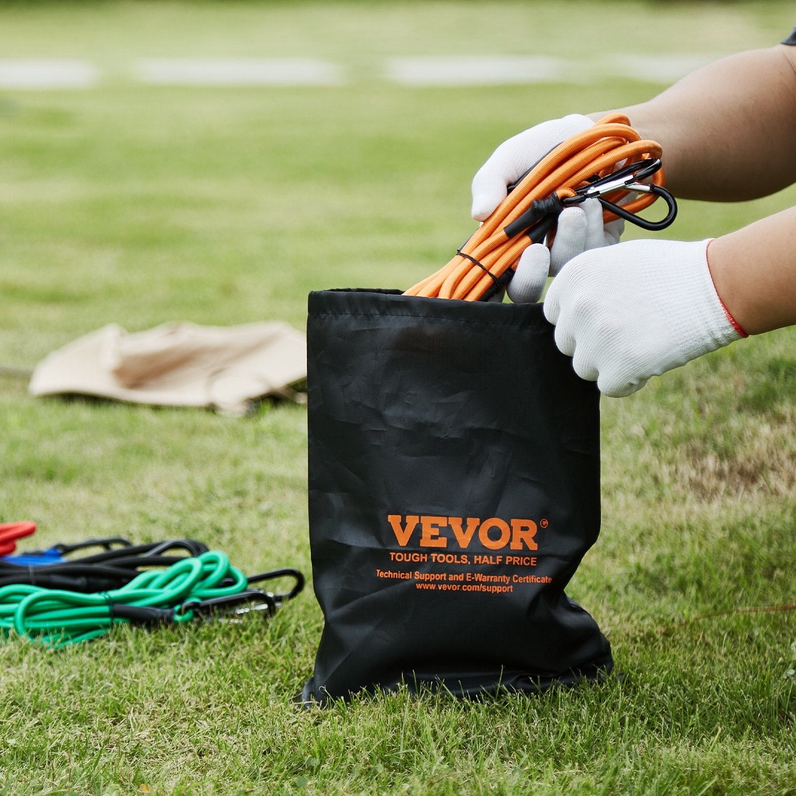 Automotive Repair & Speciality Tools: VEVOR 30 Pcs Bungee Cords Set 8mm Heavy Duty Bungee Straps with Steel Carabiners