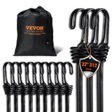 Automotive Repair & Speciality Tools: VEVOR 12 Pcs Bungee Cords with Hooks 32 In Heavy Duty Bungee Straps 8 mm Black