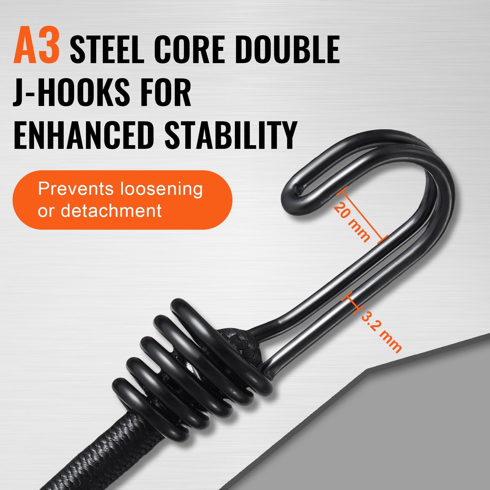 Automotive Repair & Speciality Tools: VEVOR 12 Pcs Bungee Cords with Hooks 32 In Heavy Duty Bungee Straps 8 mm Black