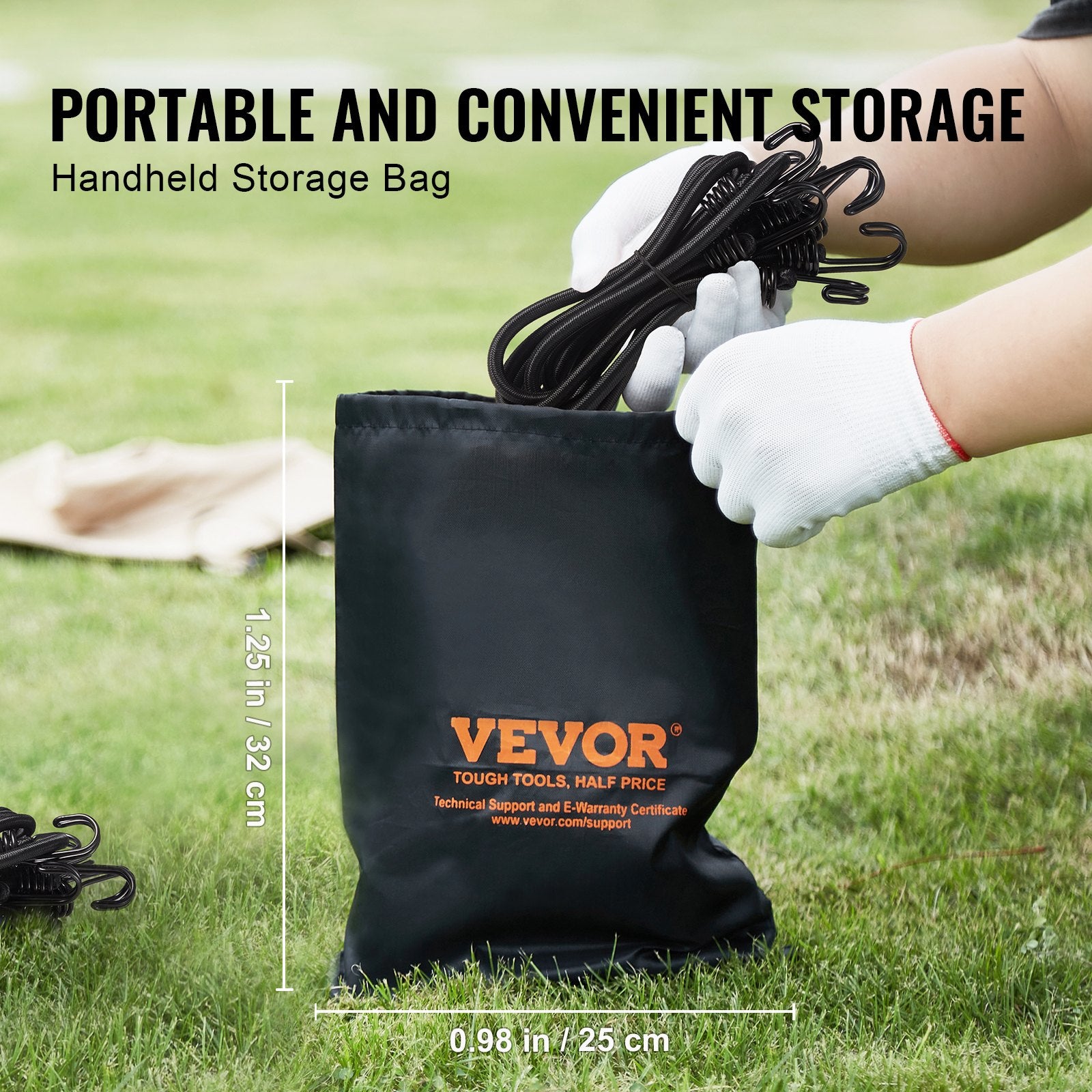 Automotive Repair & Speciality Tools: VEVOR 12 Pcs Bungee Cords with Hooks 32 In Heavy Duty Bungee Straps 8 mm Black