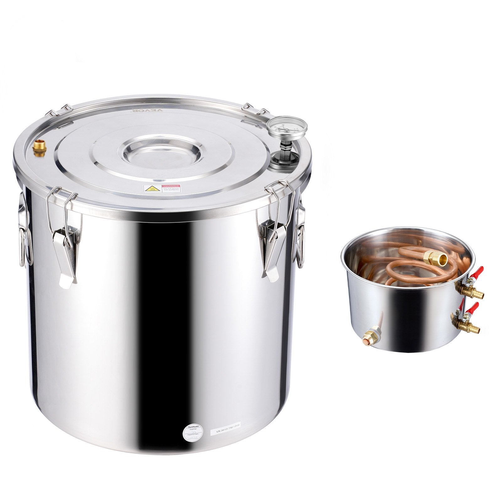 Distilling & Brewing: VEVOR Moonshine Still 13 Gal Water Alcohol Distiller Brewing Kit Stainless Steel