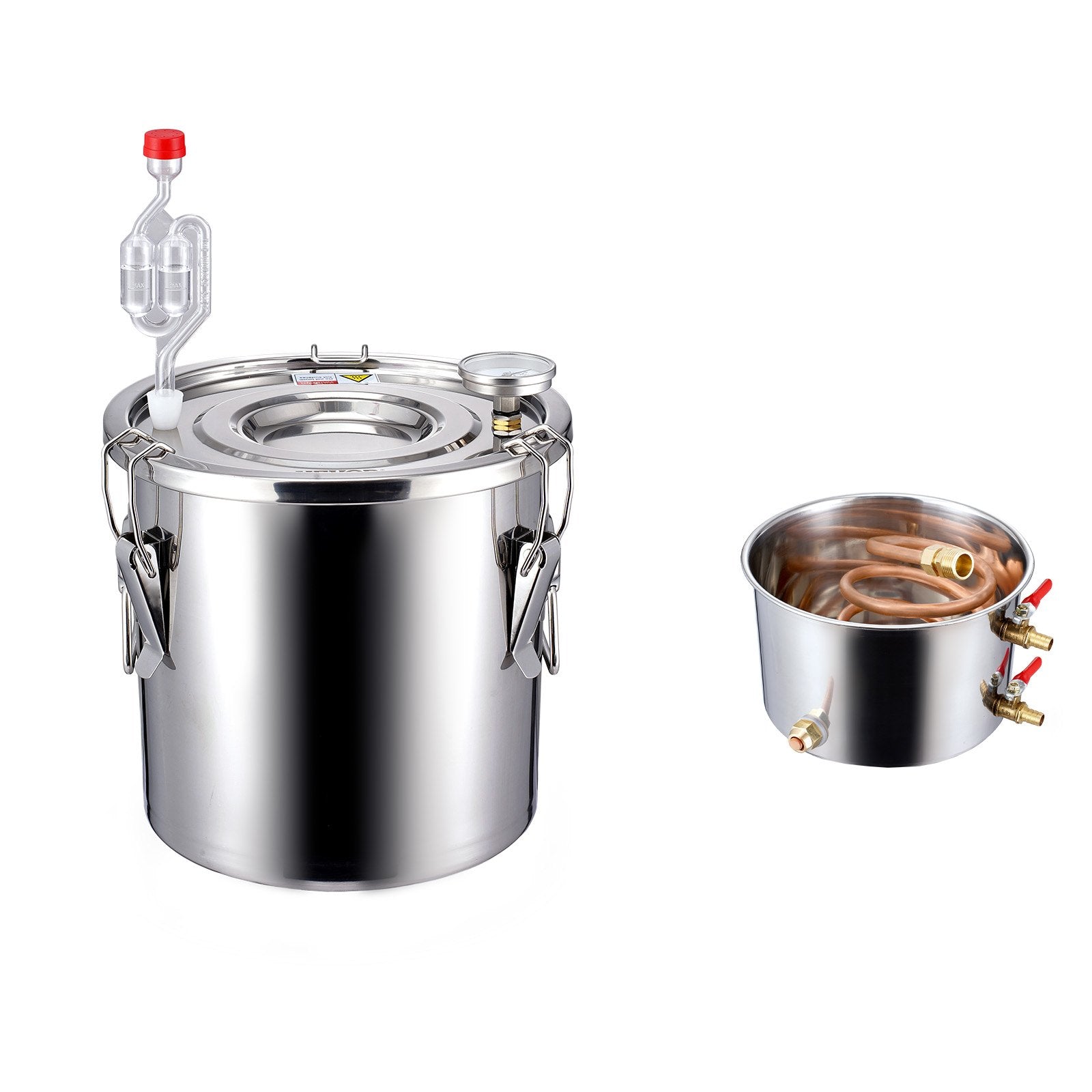 Distilling & Brewing: VEVOR Moonshine Still 3 Gal Water Alcohol Distiller Brewing Kit Stainless Steel