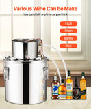 Distilling & Brewing: VEVOR Moonshine Still 5 Gal Water Alcohol Distiller Brewing Kit Stainless Steel