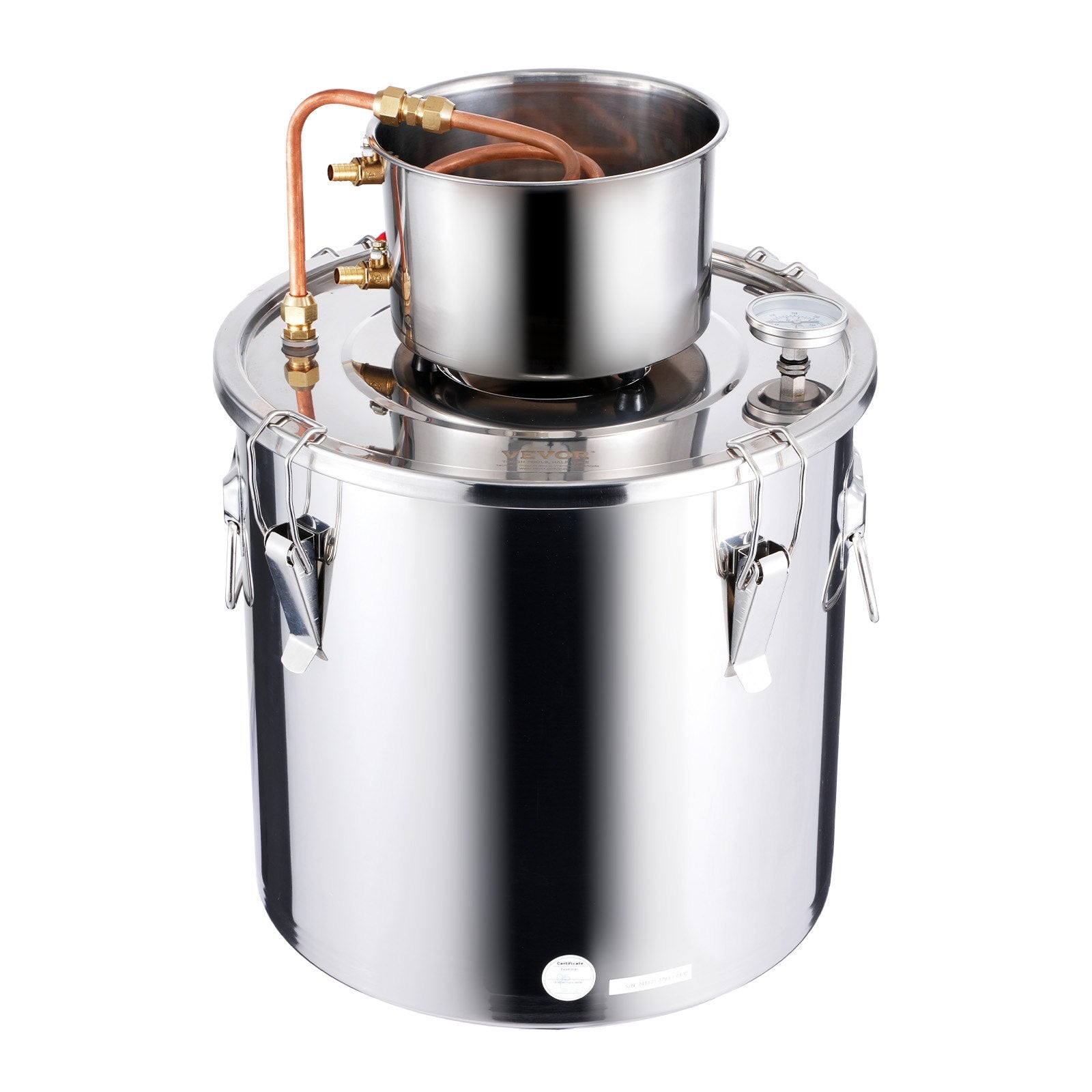 Distilling & Brewing: VEVOR Moonshine Still 8 Gal Water Alcohol Distiller Brewing Kit Stainless Steel